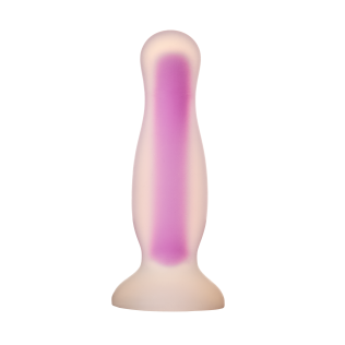 Светящаяся анальная пробка Dream Toys RADIANT SOFT SILICONE GLOW IN THE DARK PLUG MEDIUM PURPLE