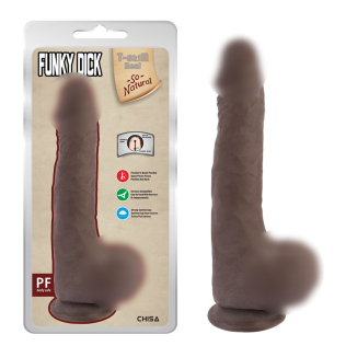 Фалоімітатор реалістичний на присосці коричневого кольору Chisa Funky Dick