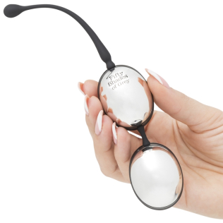 Серебристые вагинальные шарики Inner Goddess Fifty Shades of Grey