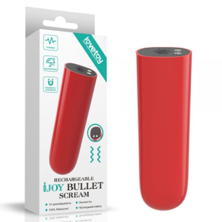 Вібропуля для стимуляції клітора Червона Lovetoy IJOY Rechargeable Bullet Scream