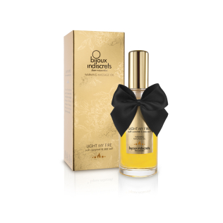 Зігріваюча Масажна Олія Light My Fire зі смаком і ароматом солоної карамелі Bijoux Cosmetiques 100мл