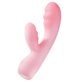 Вібратор подвійний для точки G та з відростком для клітора рожевий BeYourLover Cloud JOY