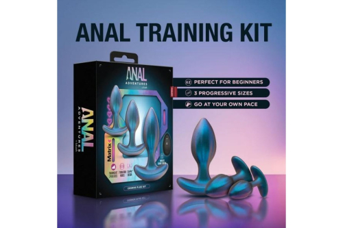 Набор анальных вибропробок на пульте управления голубые Blush Anal Adventures - 4