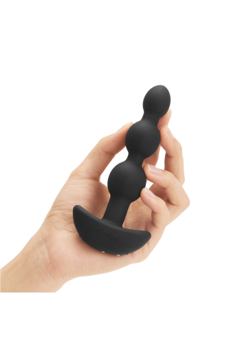 Анальні кульки з пультом та 2 моторами B-Vibe для інтимних ігор чорні - 5