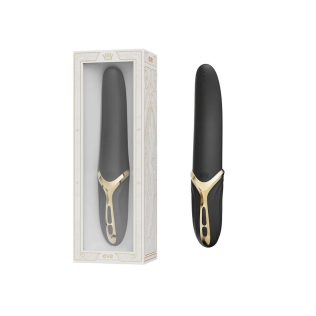 Вибратор универсальный с функцией нагрева и имитацией лизания язычка черный Zalo Eve Sakura