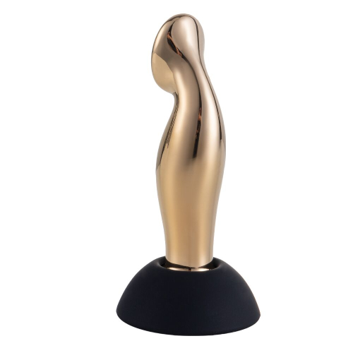 Вибромассажер простаты золотистого цвета Lockink Sevanda Eros Vibrating - 4