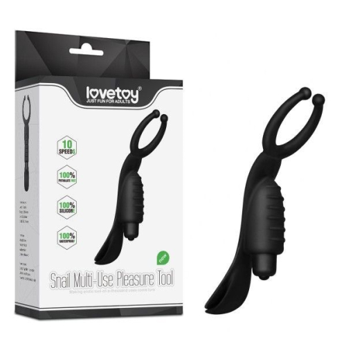 Вібратор для члена Lovetoy Snail Multi-Use Pleasure чорний - 1