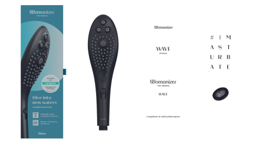 Насадка для анального душа черного цвета Womanizer Wave - 11