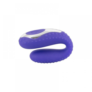 Вибратор для пар для орального секса Вагинальный для точки G для клитора и для члена силиконовый синий с пультом управления You 2 toys Blow Job