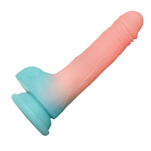 Светящийся фаллоимитатор реалистичный на присоске цветной Cnt Mr Gentle - 3