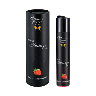 Масажне масло для з афродизіаком аромат полуниці Plaisir Secrets Fraise 59 мл