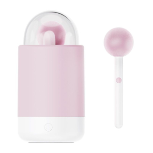 Вибратор с вакуумной стимуляцией клитора розового цвета KissToy Pop