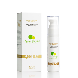 Съедобный массажный гель 3 в 1 с ароматом Ананаса и зеленого чая YESforLOV