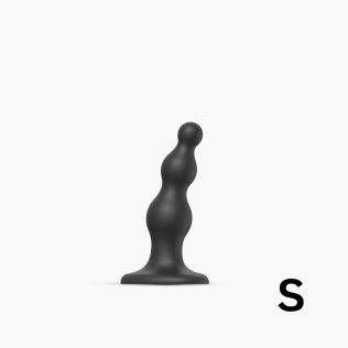 Насадка для страпону силіконова чорна Strap-On-Me Dildo розмір S