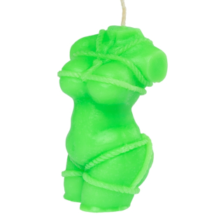Свеча в виде женского торса зеленого цвета Egzo Shibari I