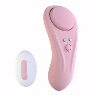 Вибротрусики для клитора розового цвета с пультом ДК Cottelli Collection Erotic secret