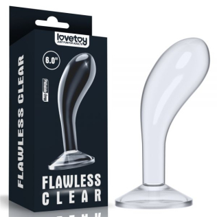 Анальний фалоімітатор масажер простати Lovetoy Flawless Clear Prostate Plug 6.0