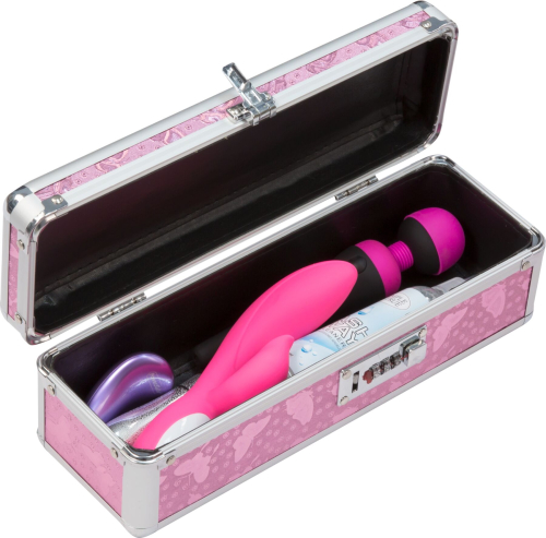 Кейс для зберігання секс-іграшок Powerbullet Lockable Vibrator Case Pink з кодовим замком - 5
