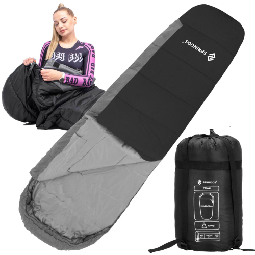 Спальний мішок (спальник) Springos CS0046 0...+10 °C R Black/Grey - 1