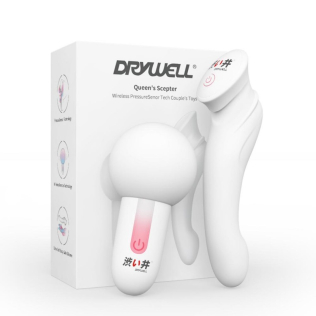 Набір вібраторів для стимуляції точки G і клітора білі Drywell Queens Scepter