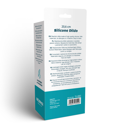 Фалоімітатор реалістичний на присосці силіконовий тілесного кольору Erospace Natural Play Dildo модель D2 - 10