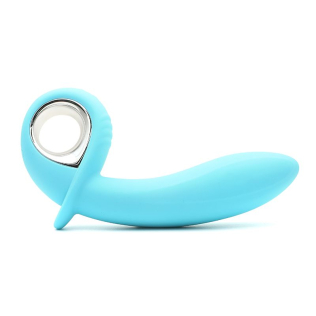 Анальный вибратор-массажер простаты KissToy Klein Blue с надувающимся кончиком