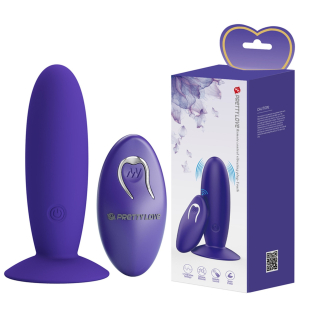 Анальний вібратор із пультом управління фіолетового кольору Lybaile Pretty Love Youth