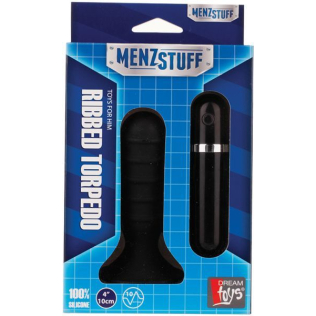 Анальний вібромасажер MENZSTUFF Ribbed Torpedo SMALL