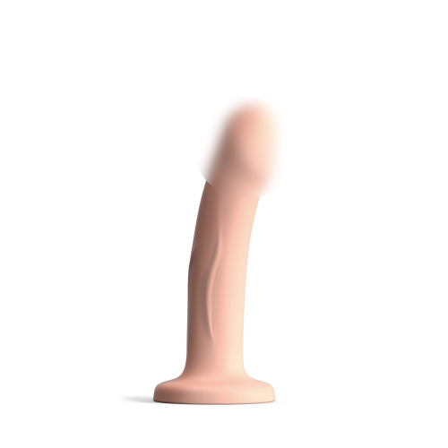 Насадка для страпону на присосці термоактивна силіконова тілесного кольору Dorcel Real Pleasure розмір S - 1