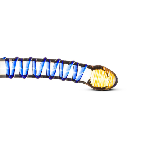 Скляний фалоімітатор ребристий Gildo Glass Dildo No. 1 - 2