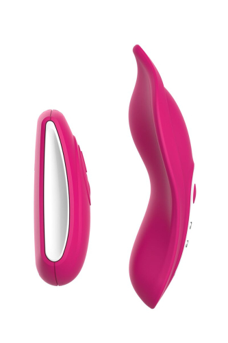 Вібротрусики для клітора з функцією розігріву з пультом управління рожевого кольору Liebe Panty Vibe Recargable Cerise - 3
