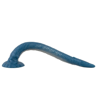 Довгий фалоімітатор із присоскою у вигляді щупалець вугра синього кольору Beasty Cocks Eel of Ecstasy