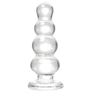 Анальная шарообразная пробка стеклянная прозрачная Vscnovelty Glass Anal Bead