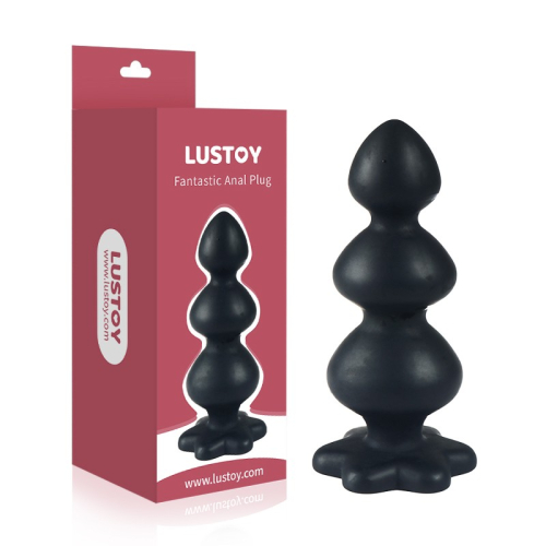 Массажер для простаты шарообразный черного цвета Lustoy - 1